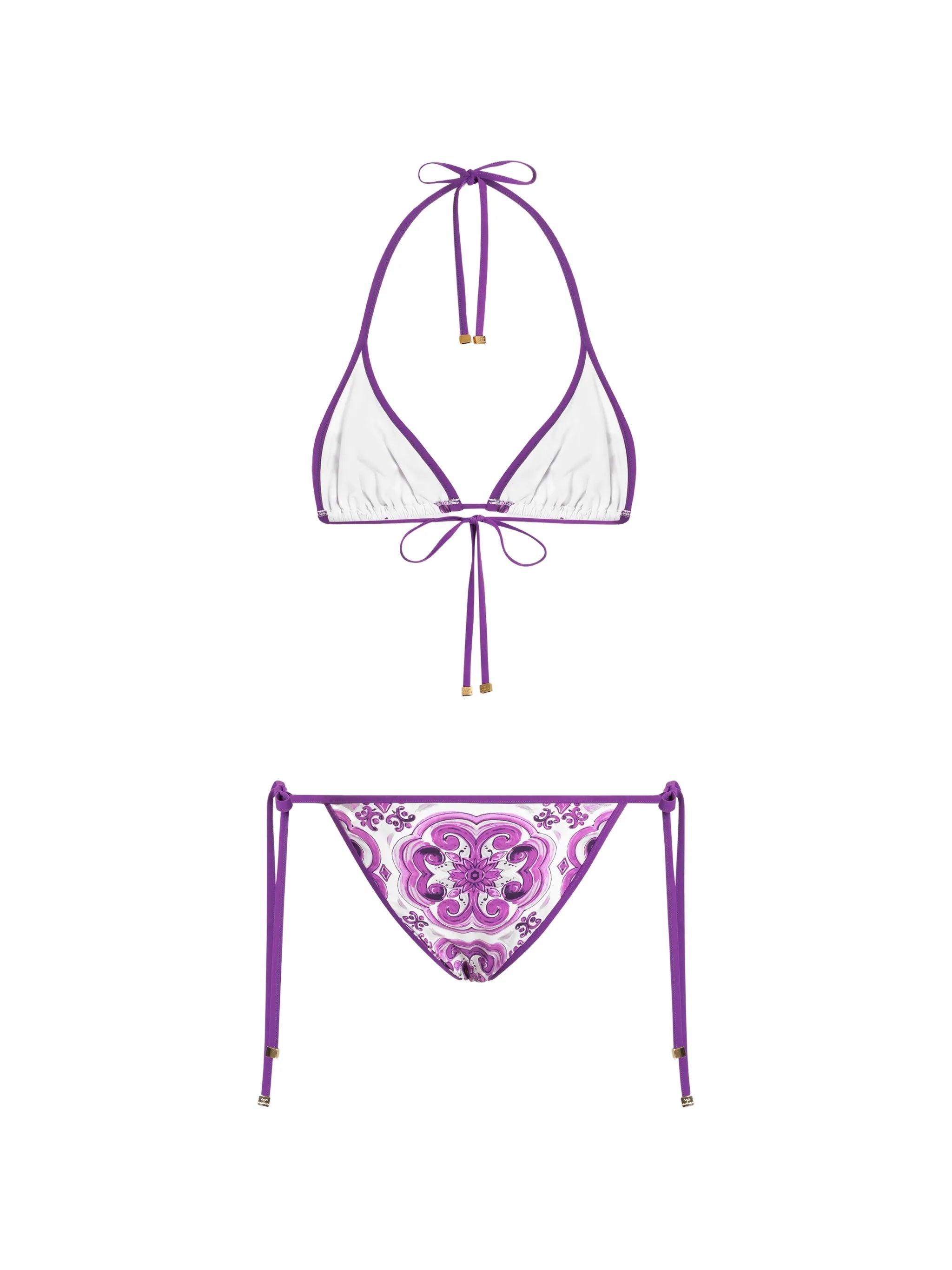 Majolica-print bikini