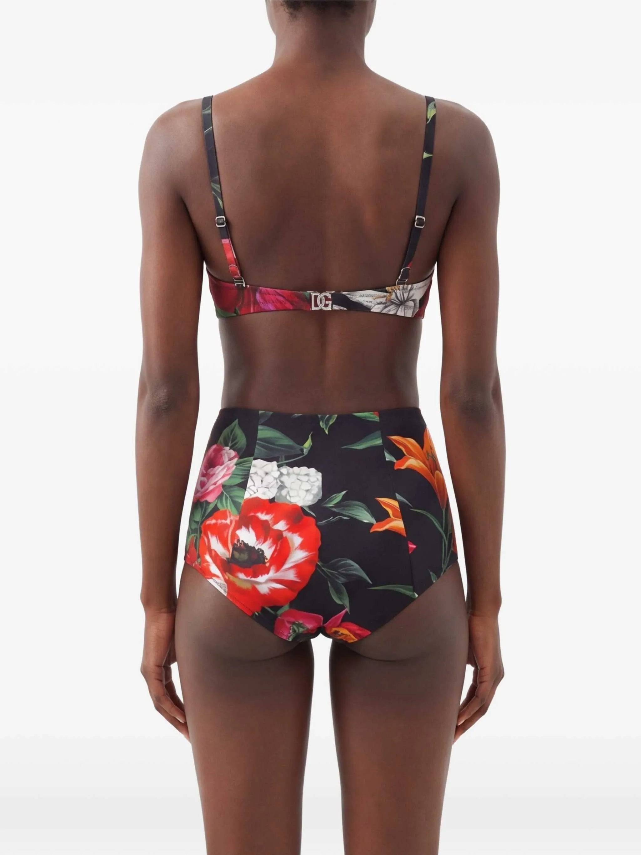floral-print bikini set