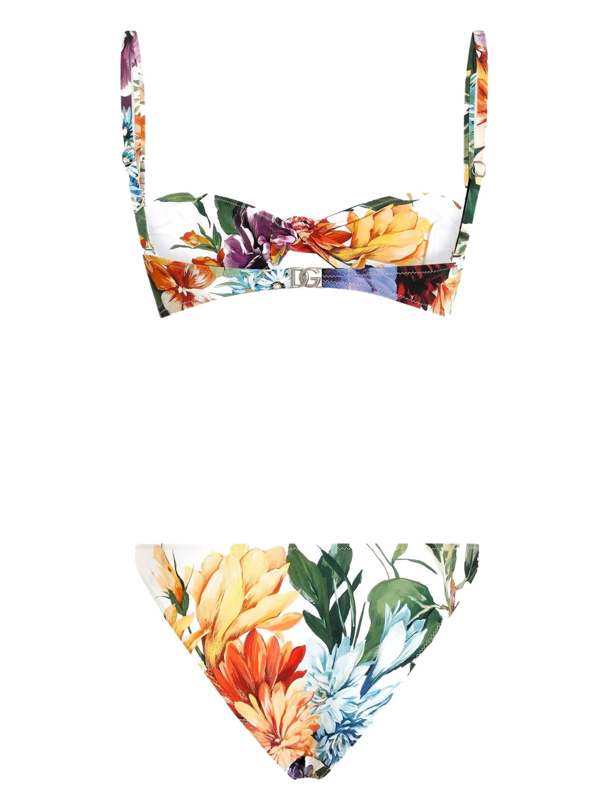 floral-print swimsuit