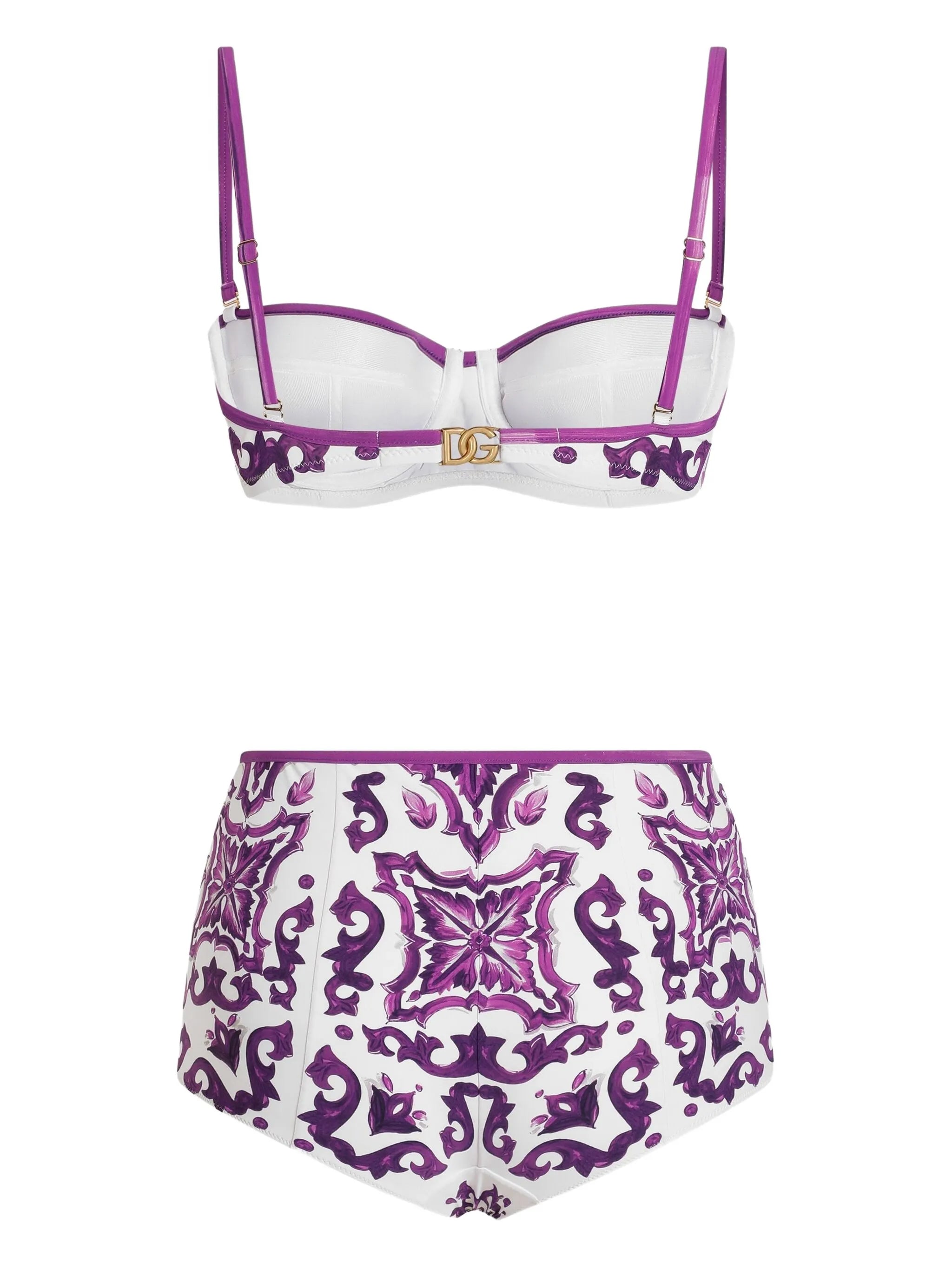 Maiolica-print bikini set