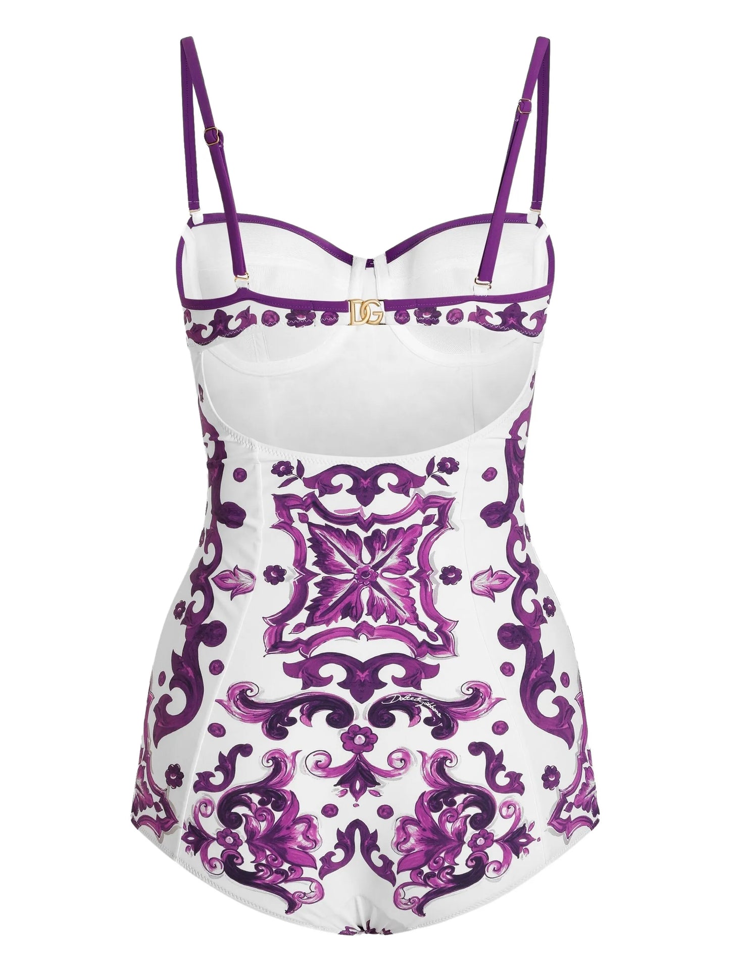Maiolica-print swimsuit