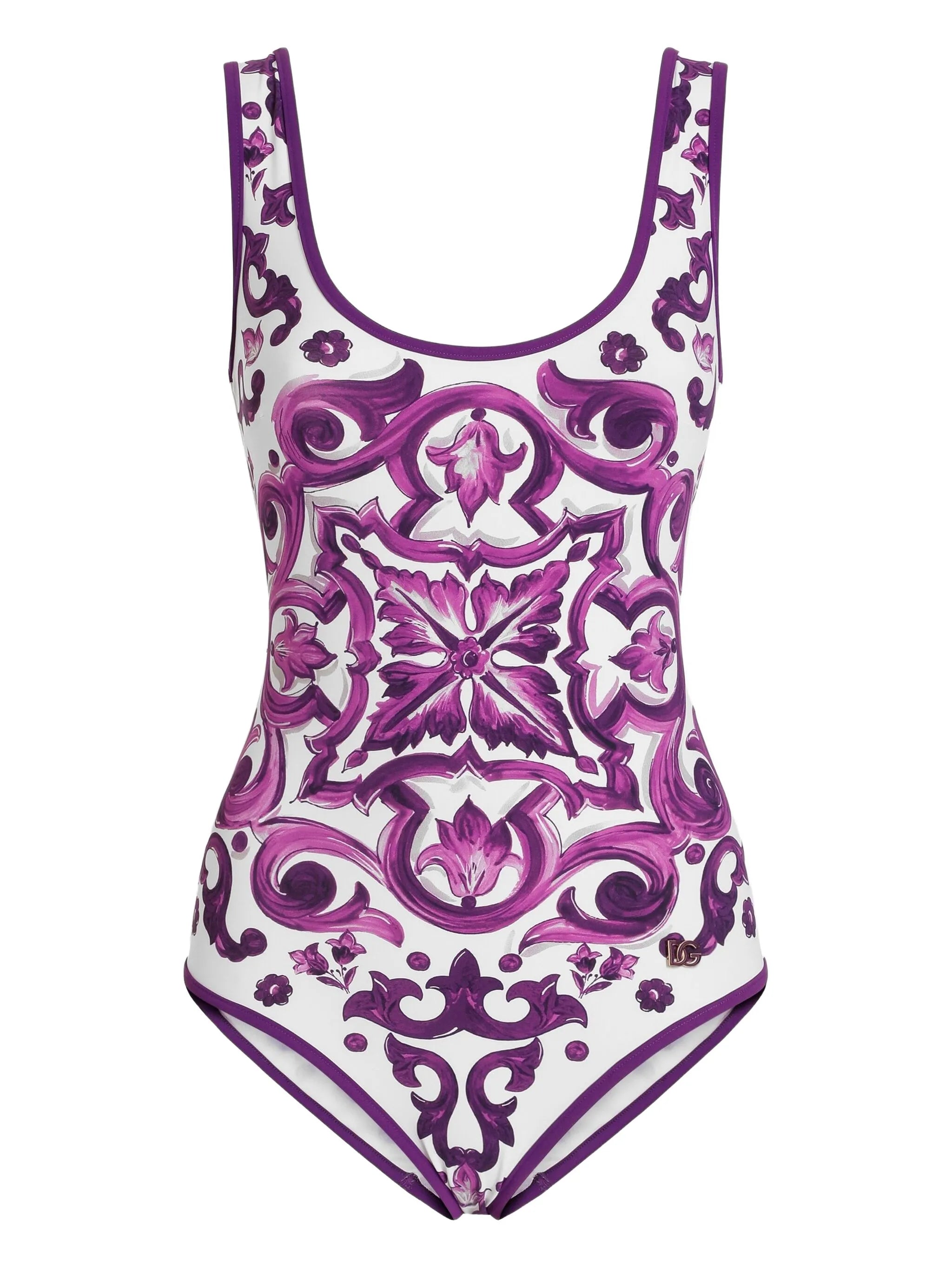 Majolica-print swimsuit