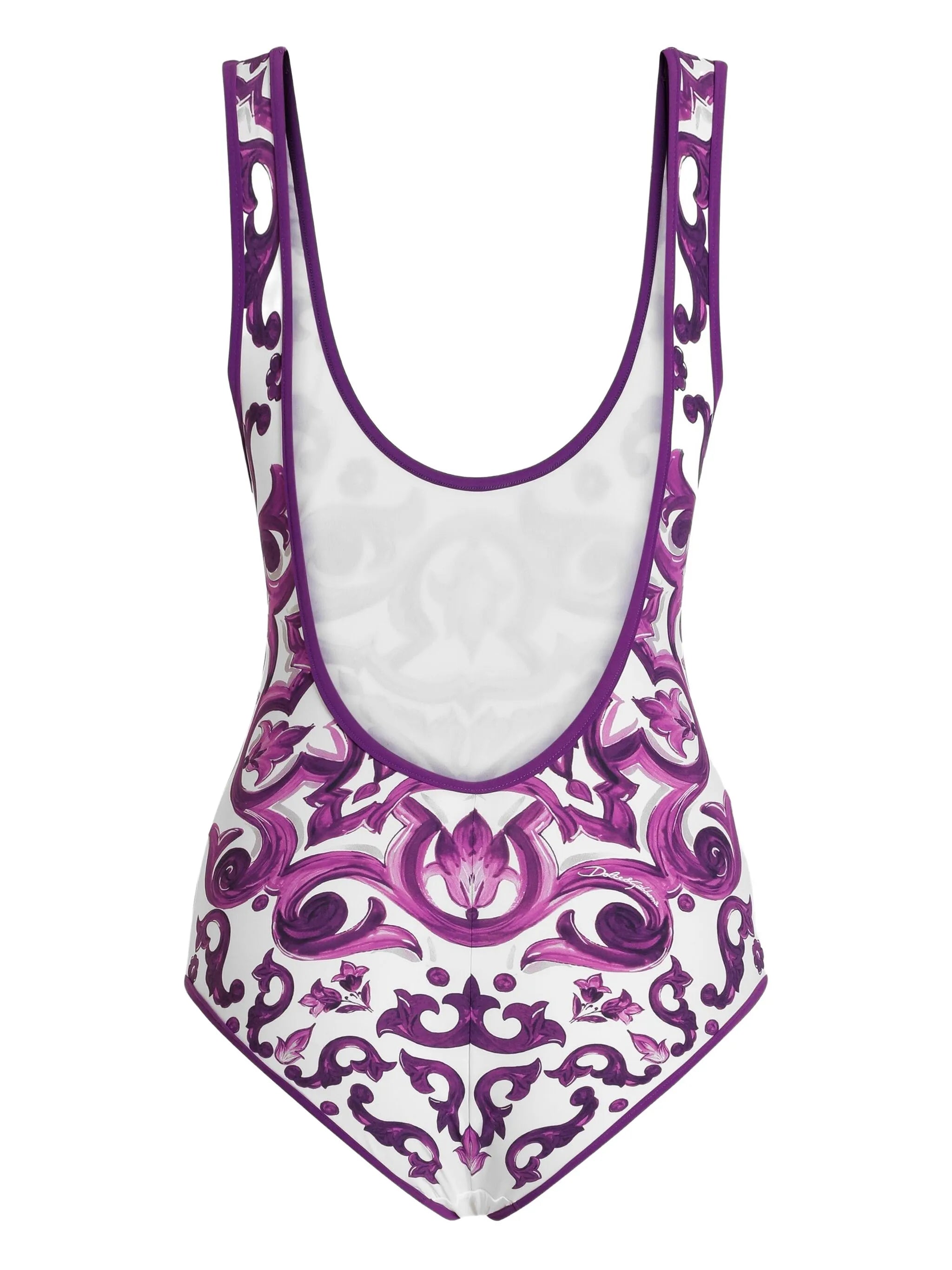 Majolica-print swimsuit