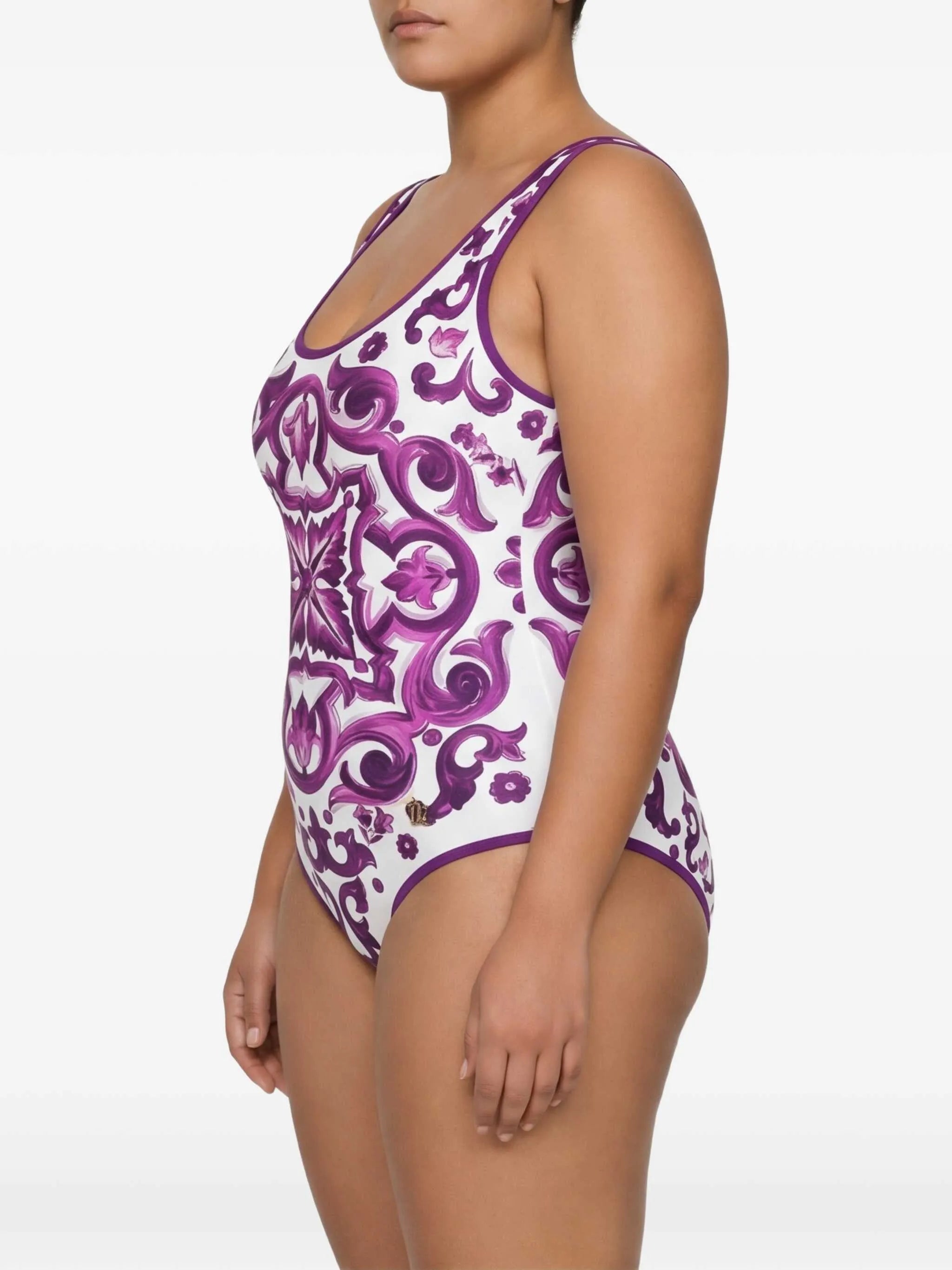 Majolica-print swimsuit