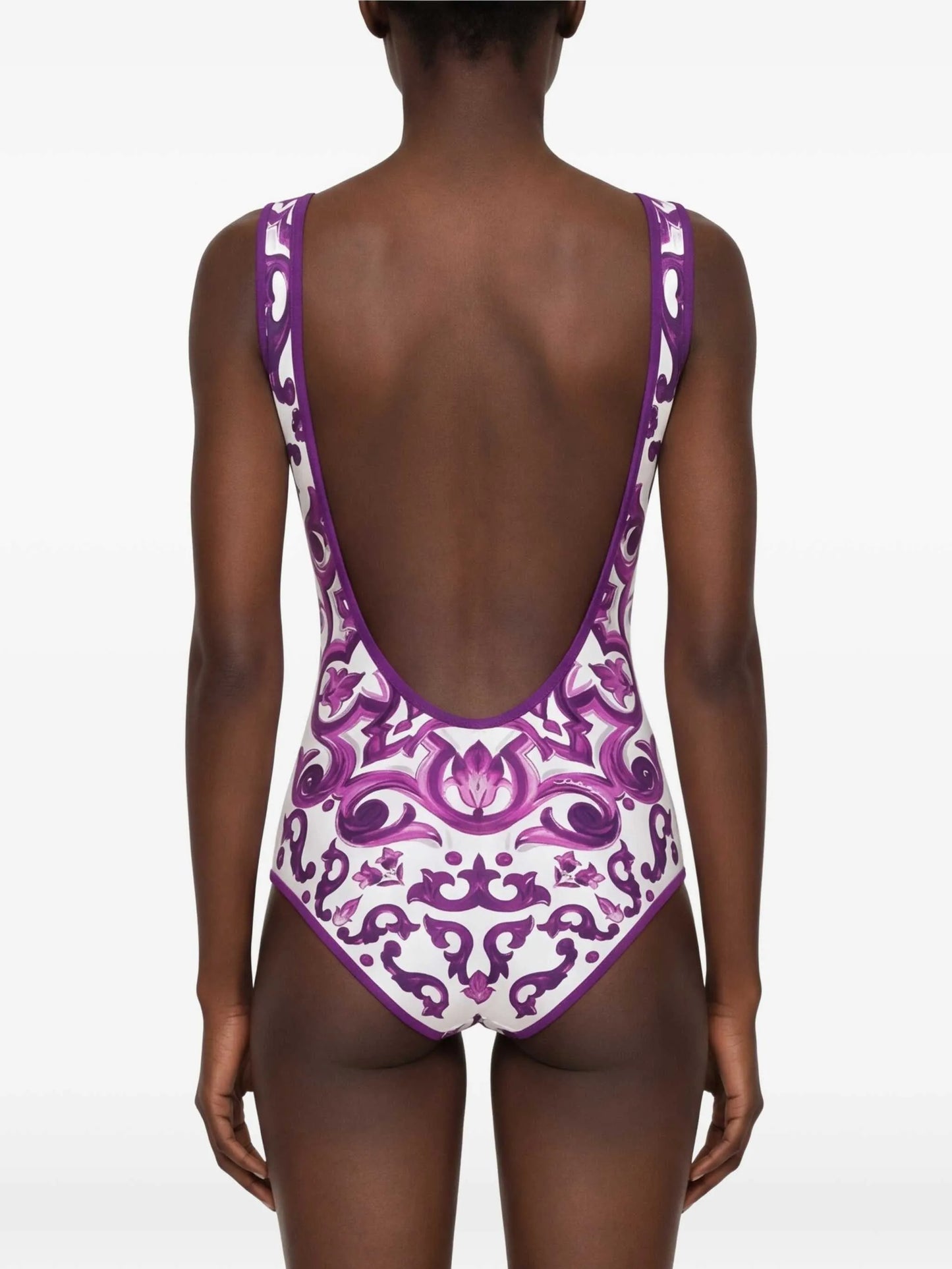 Majolica-print swimsuit