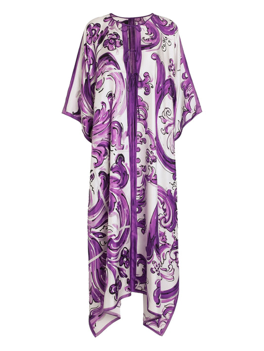 Majolica-print dress