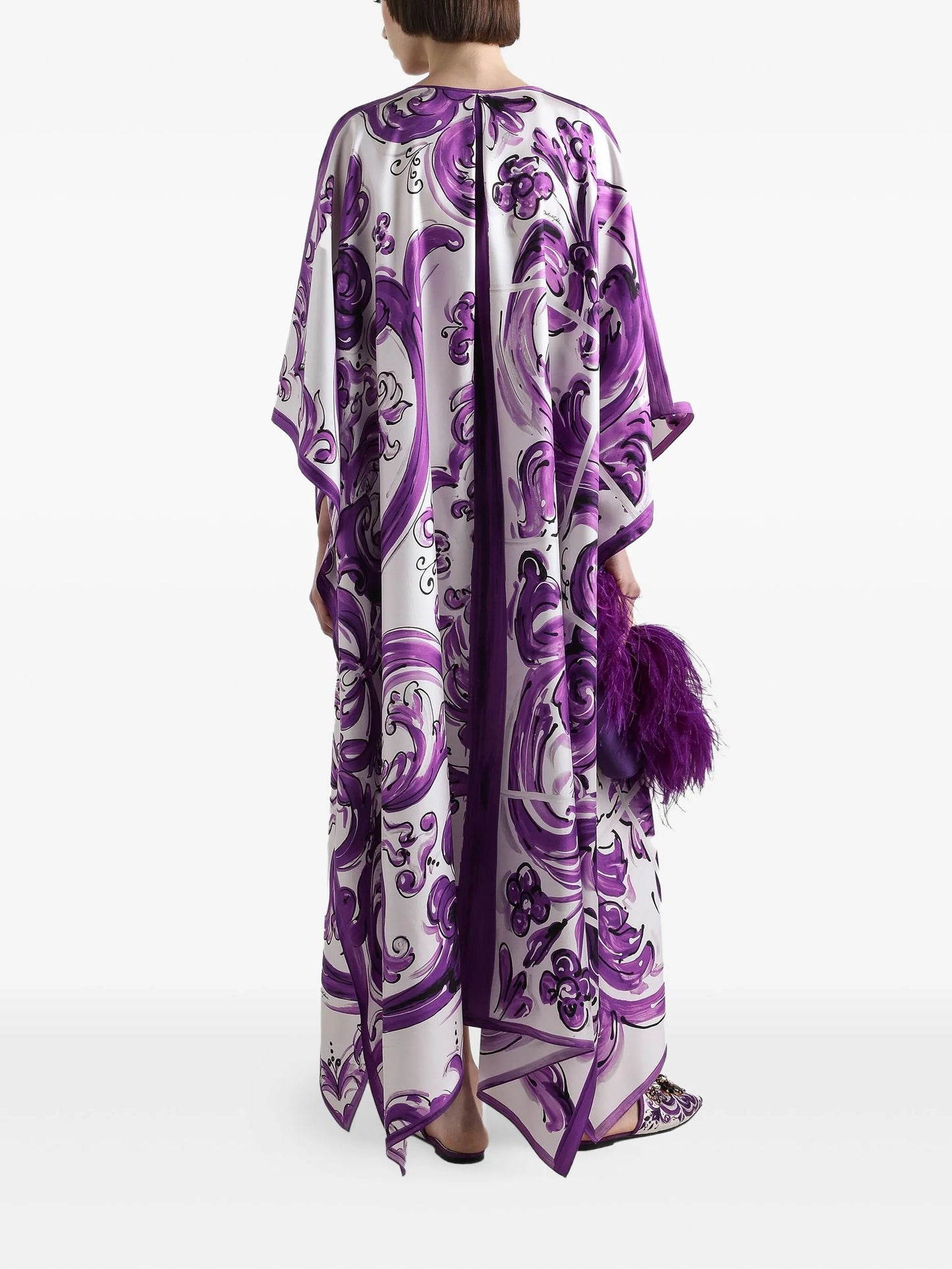 Majolica-print dress