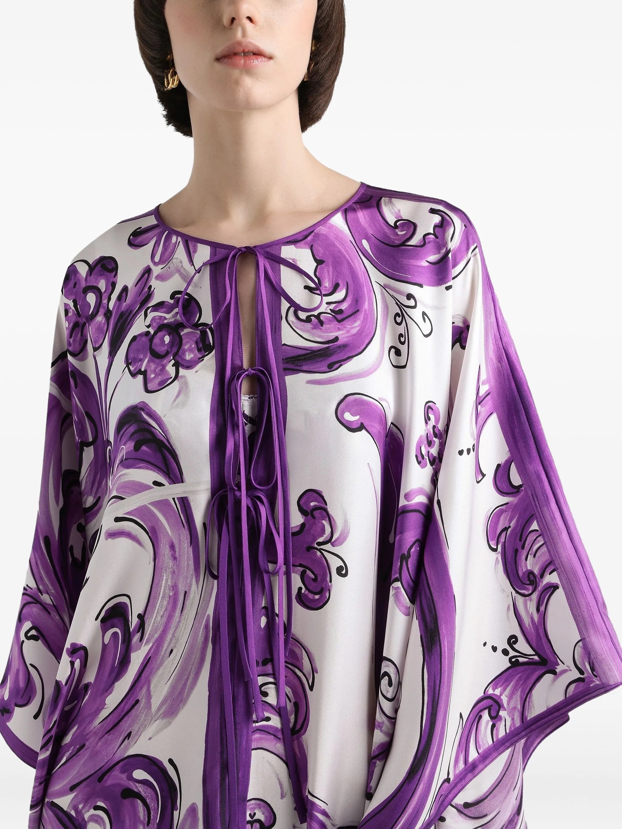 Majolica-print dress