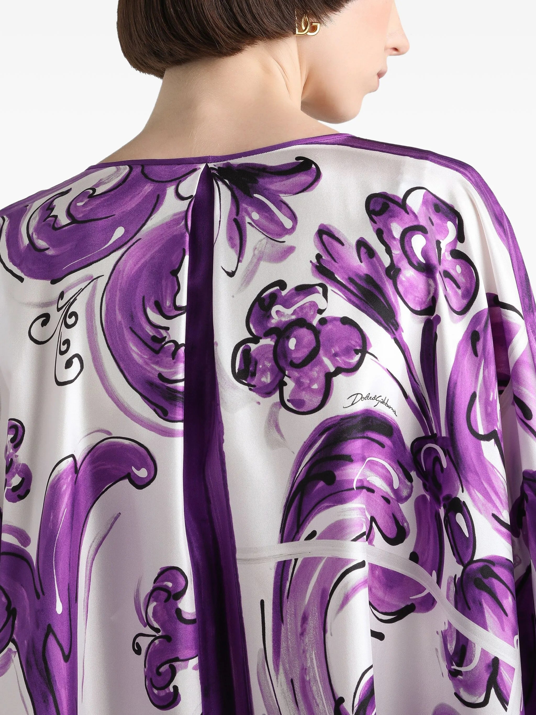 Majolica-print dress
