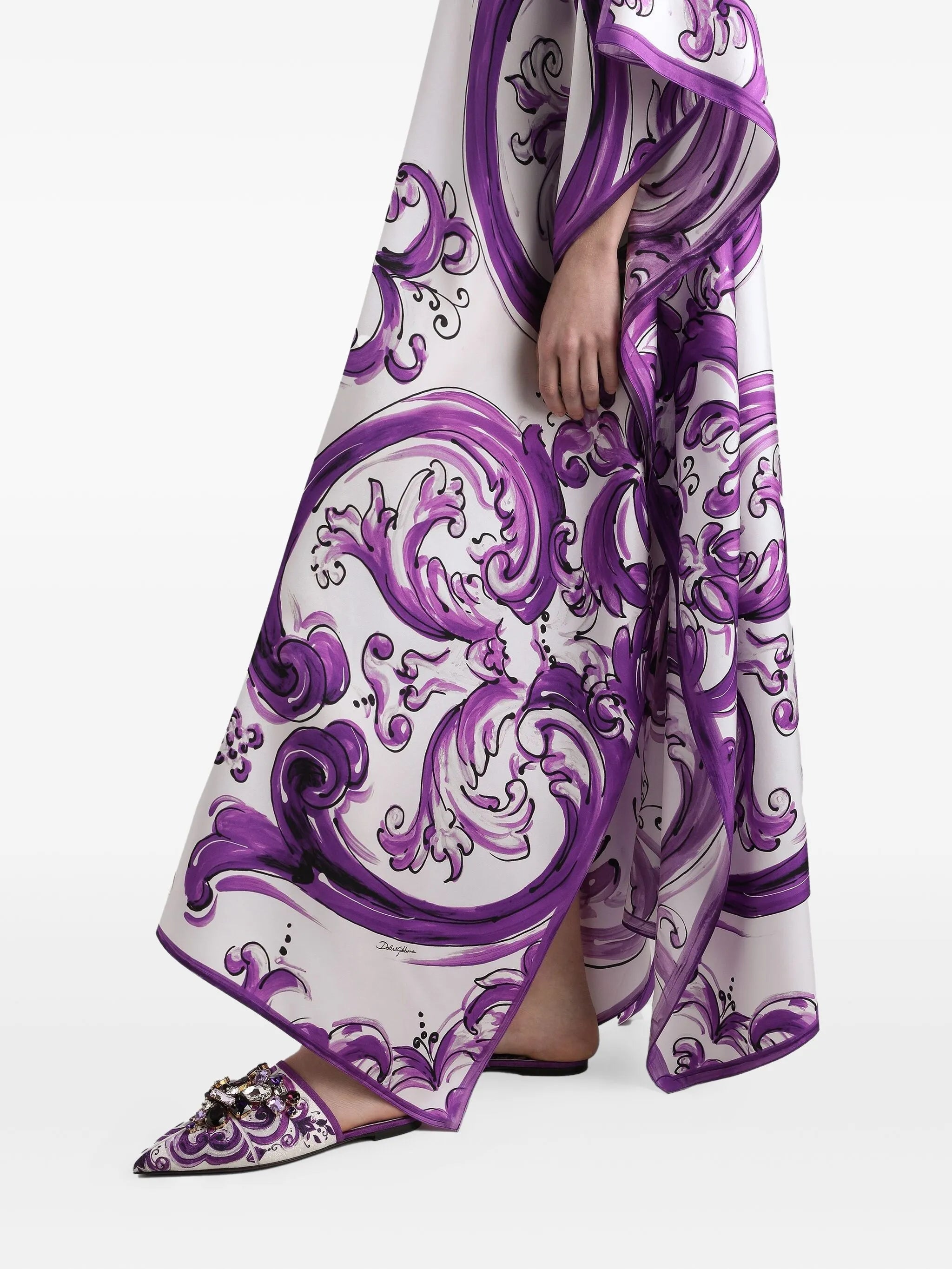 Majolica-print dress