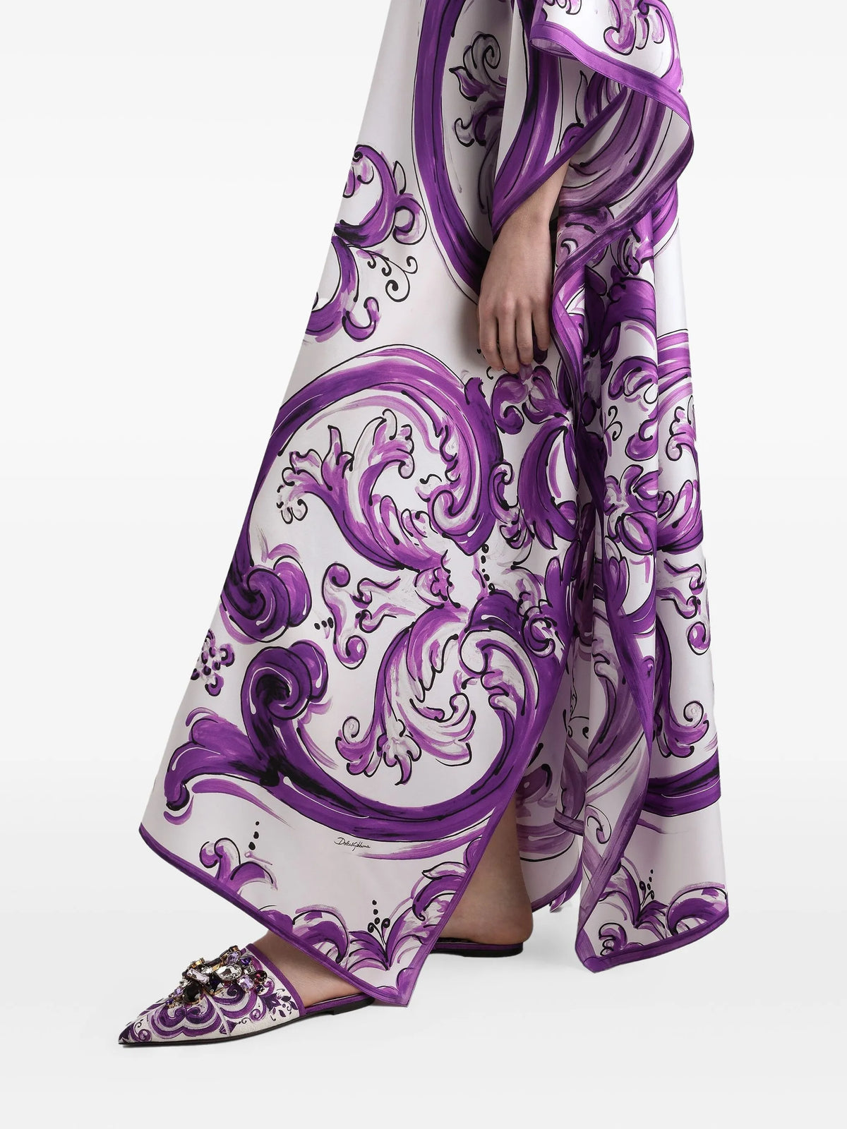 Majolica-print dress