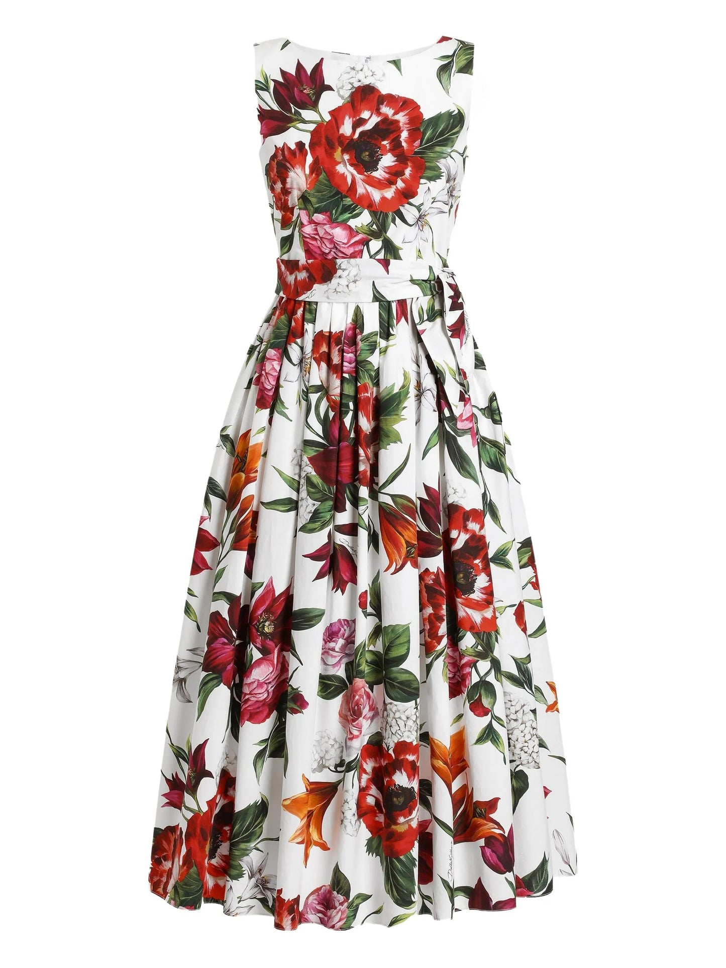 floral-print midi dress