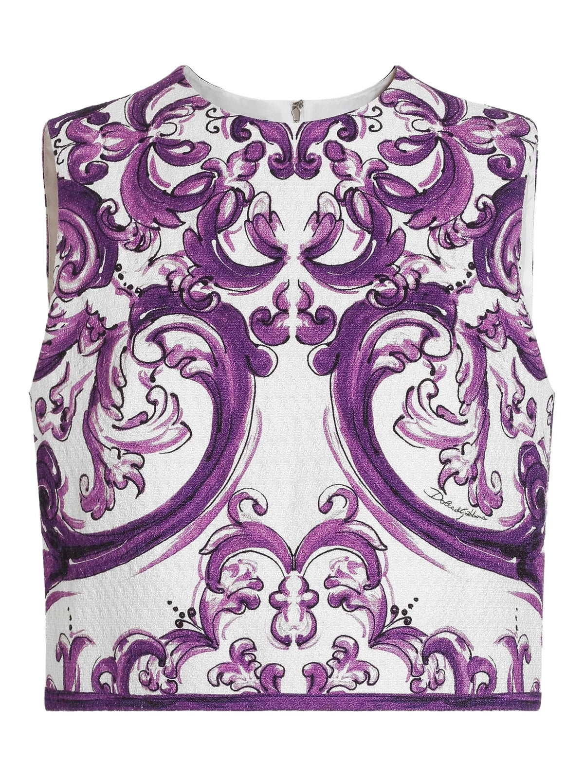 Majolica-print top