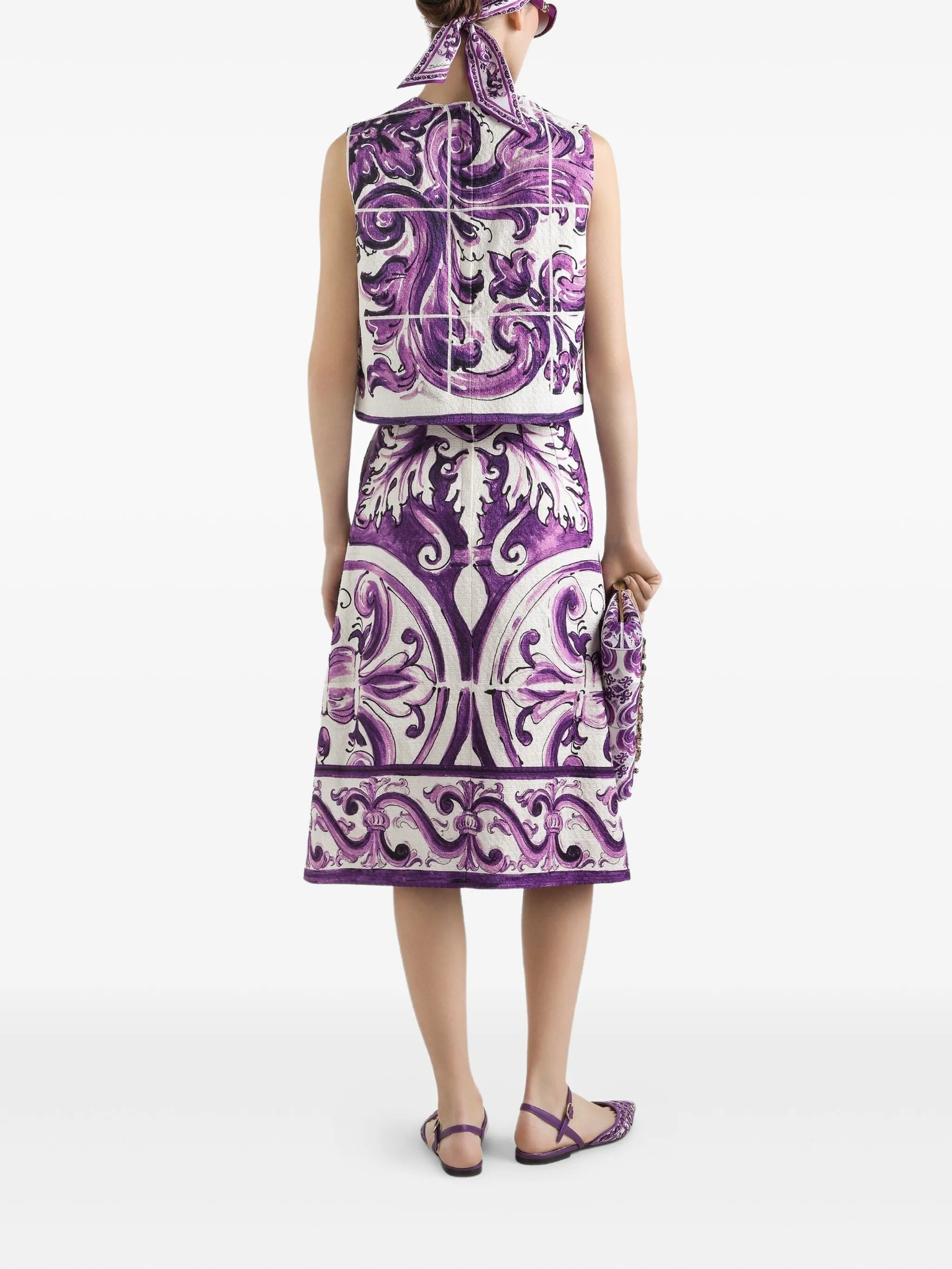 Majolica-print top