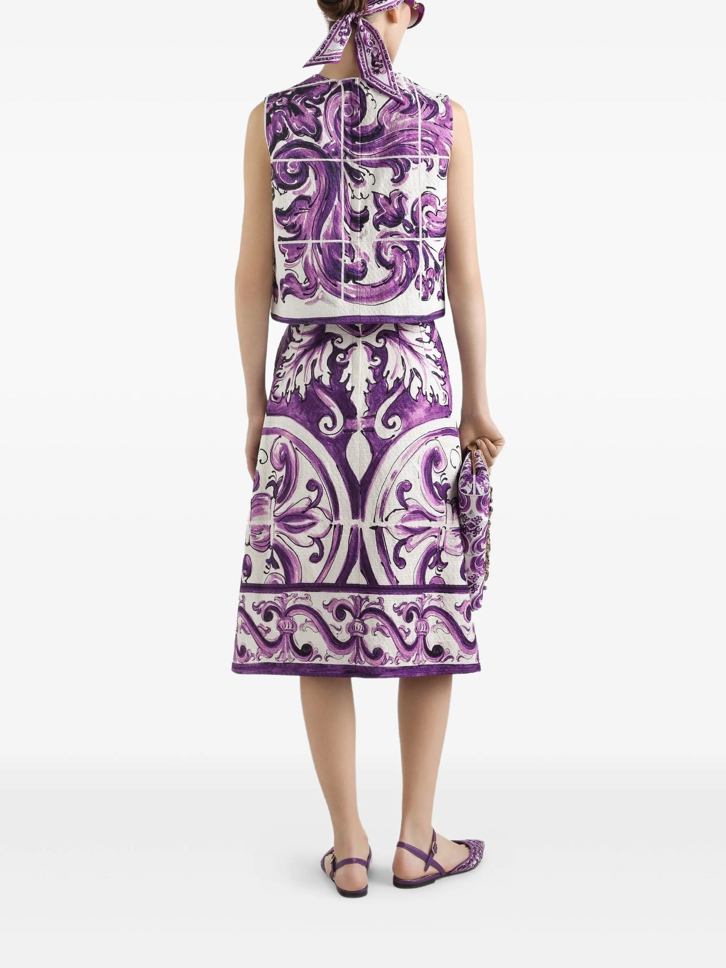 Majolica-print top