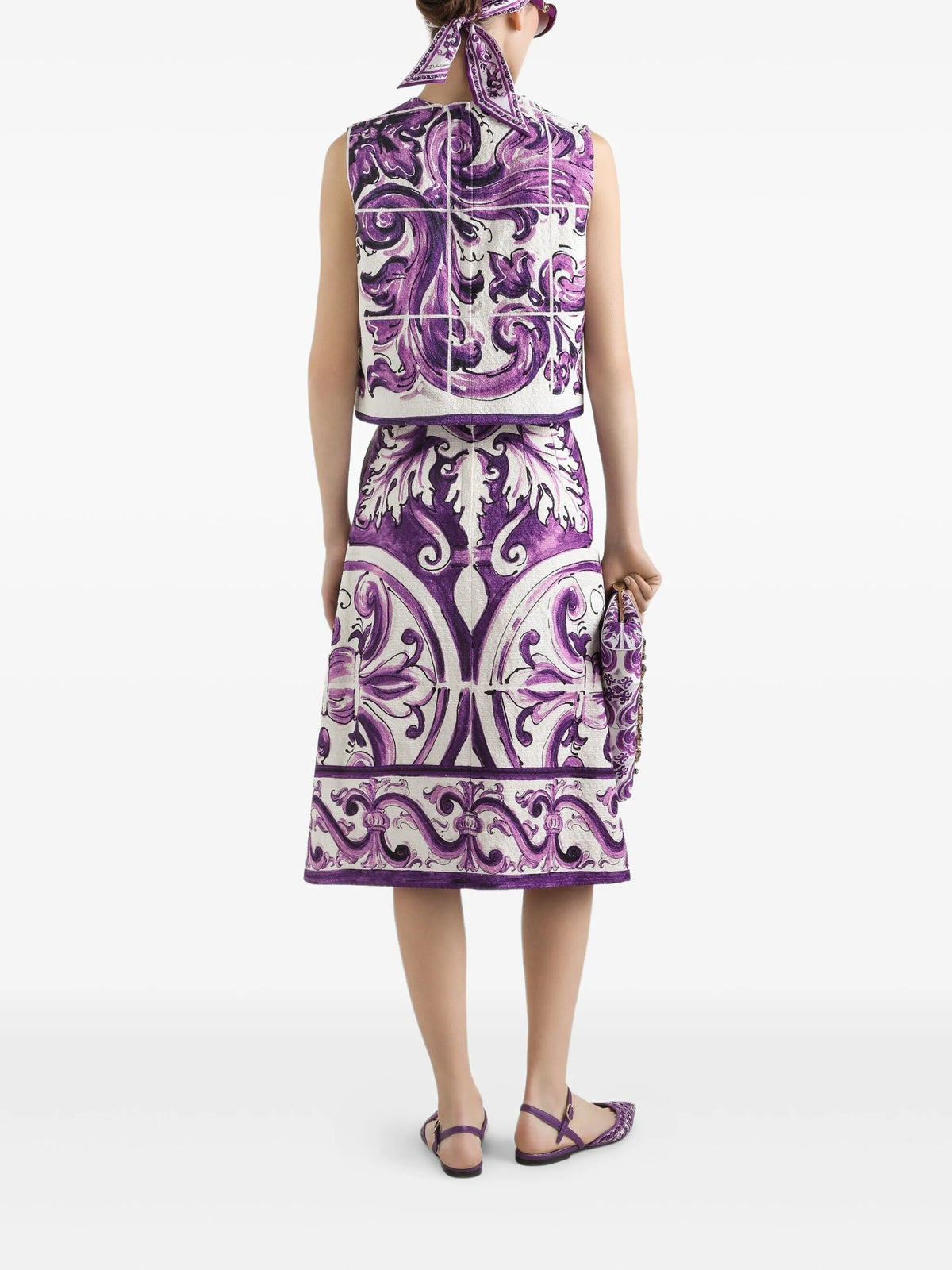 Majolica-print top
