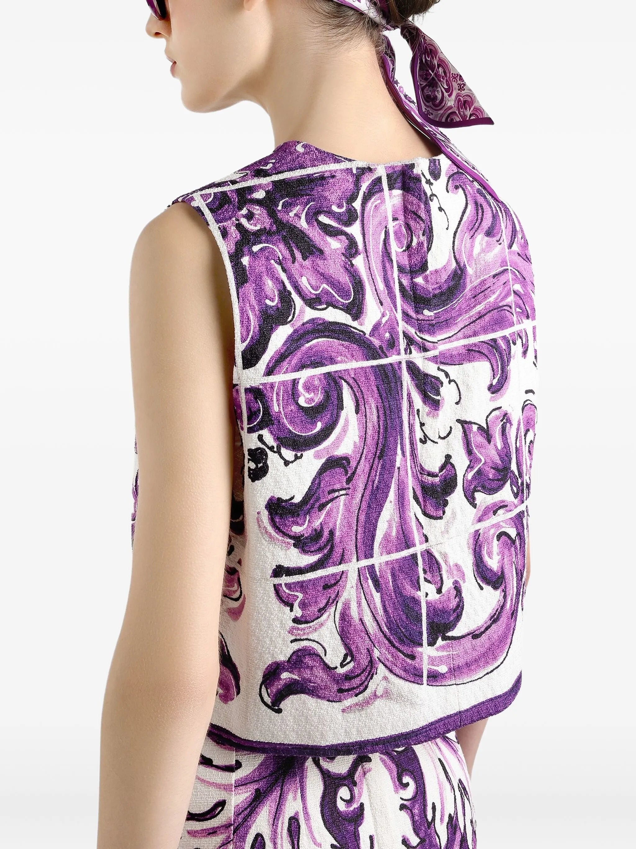 Majolica-print top
