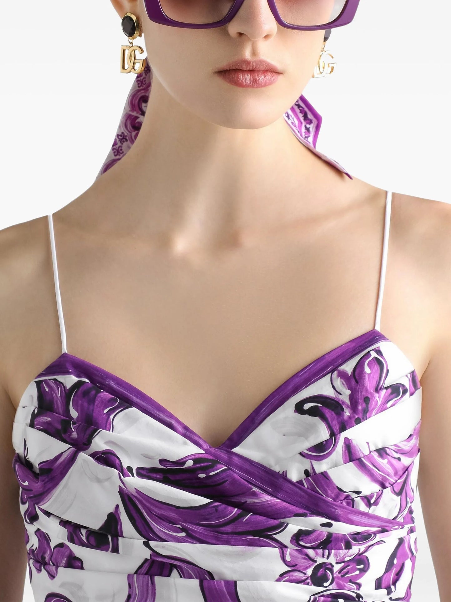 graphic-print mini dress