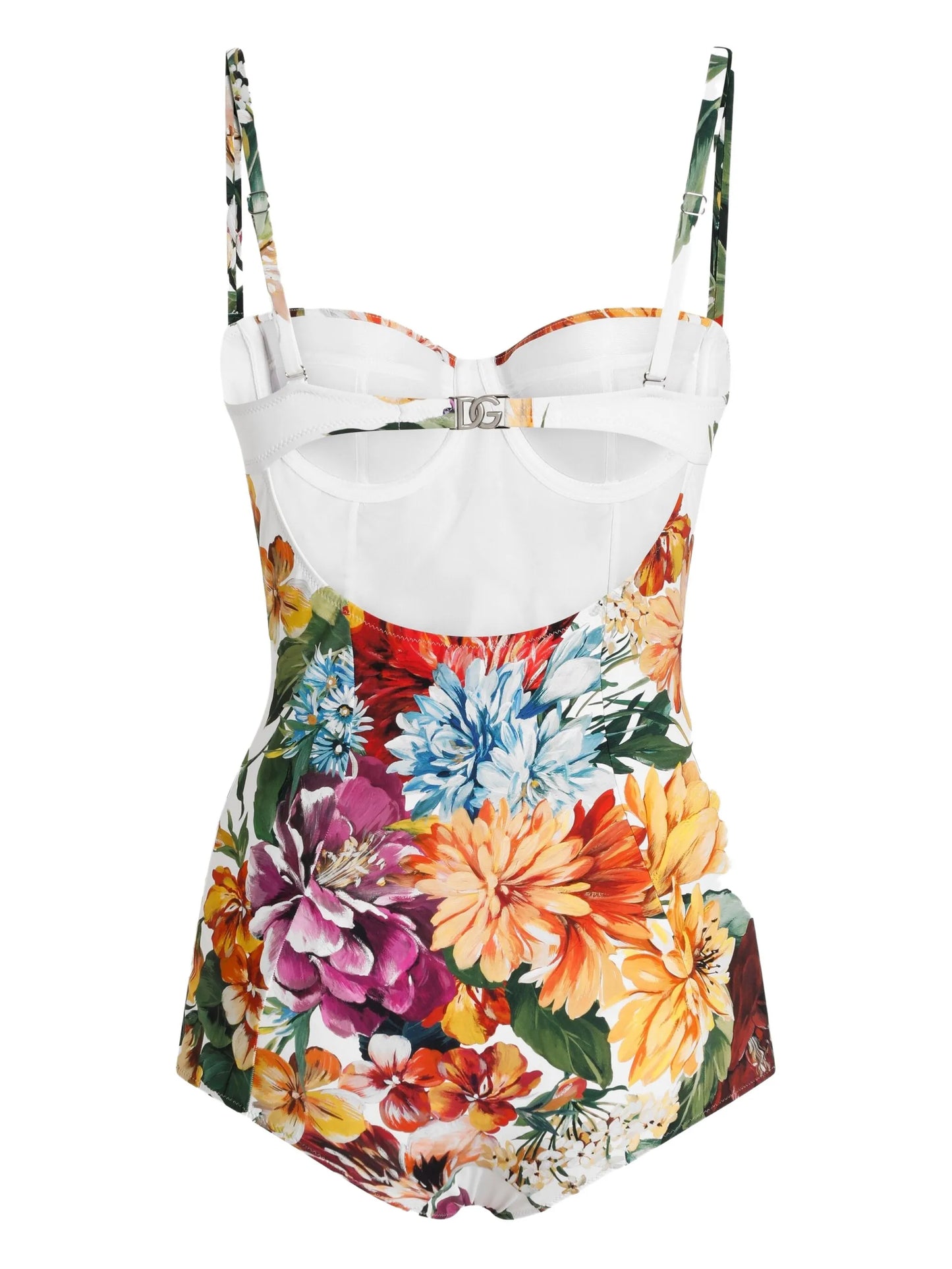 floral-print swimsuit