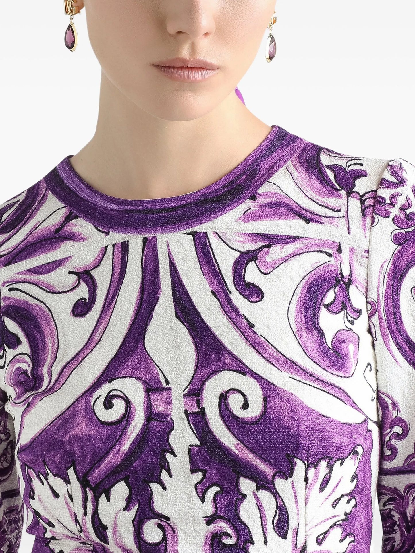 graphic-print mini dress