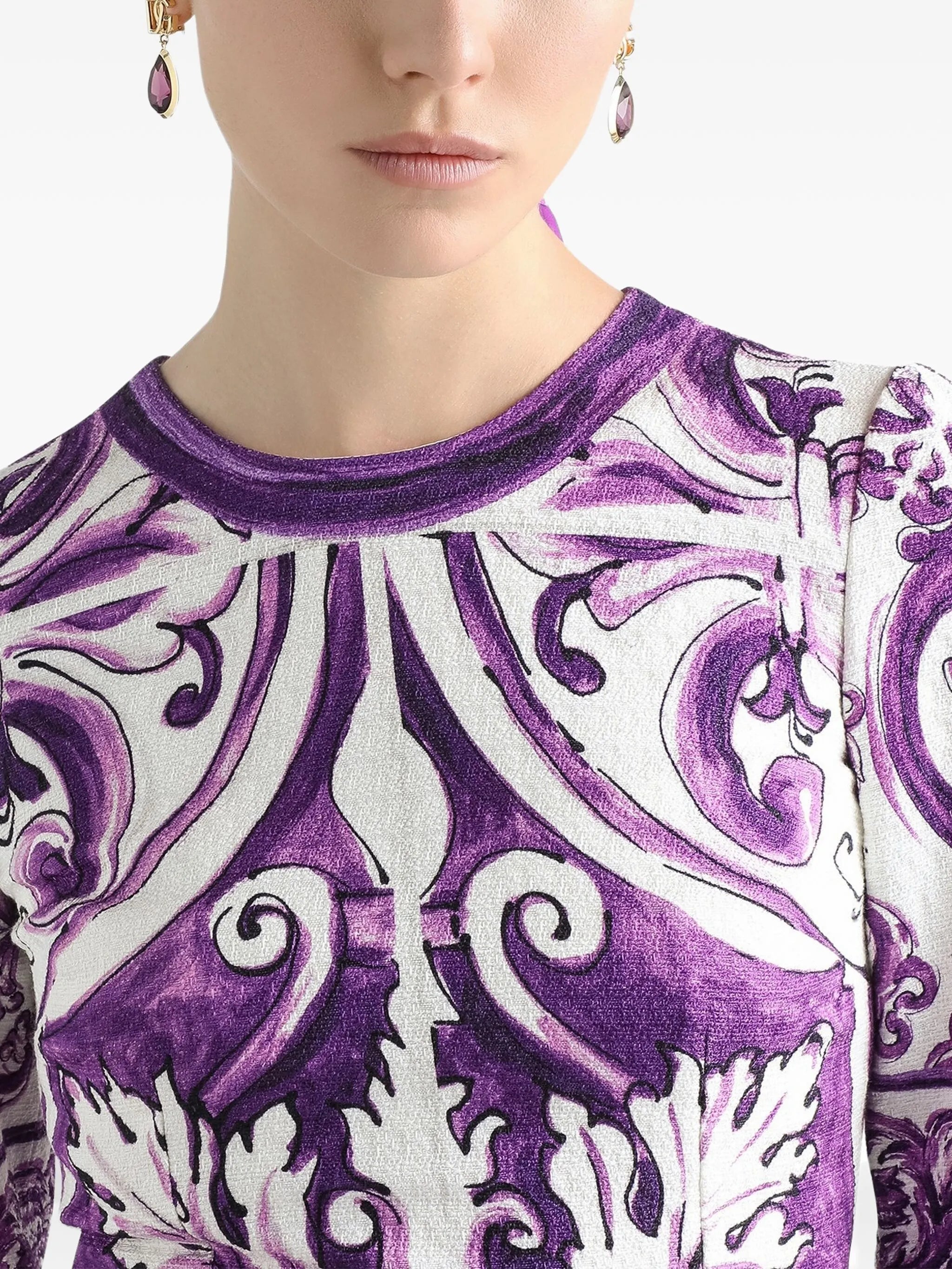 graphic-print mini dress