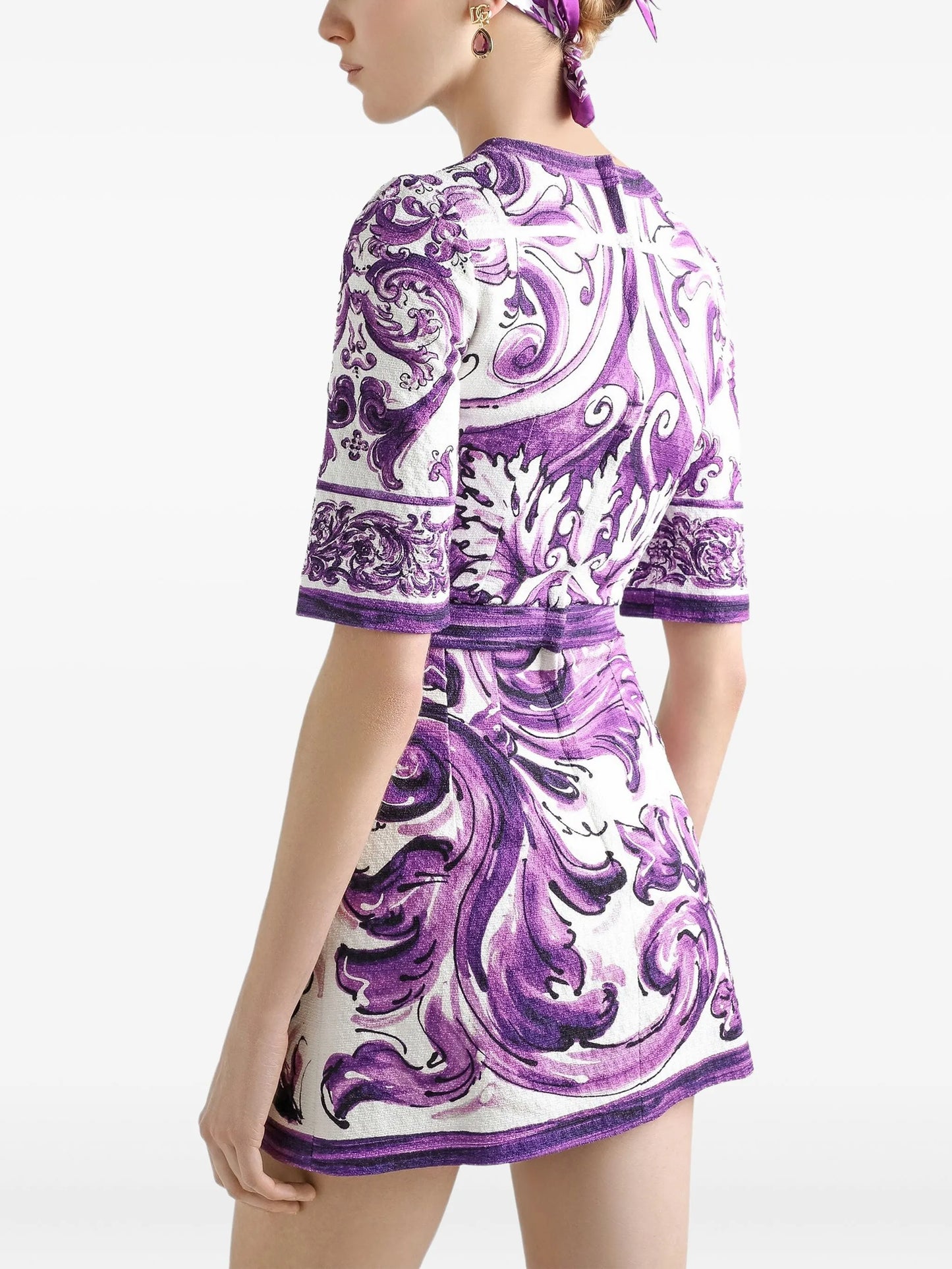 graphic-print mini dress