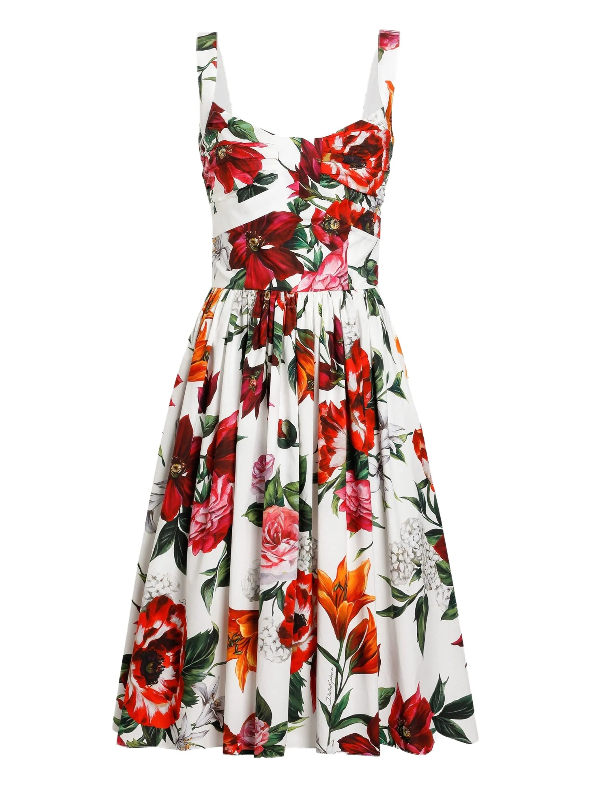 floral-print midi dress