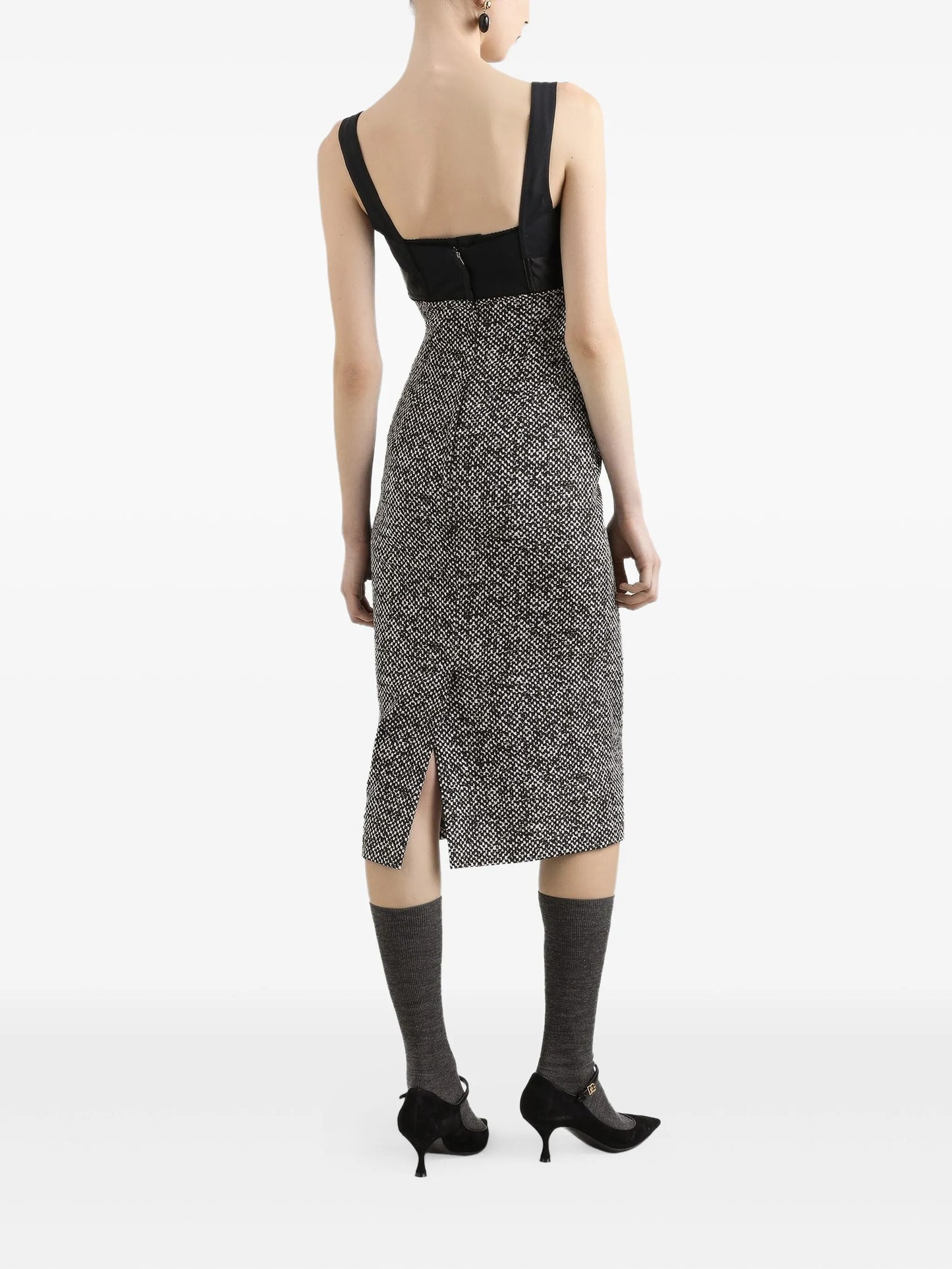 panelled midi dress