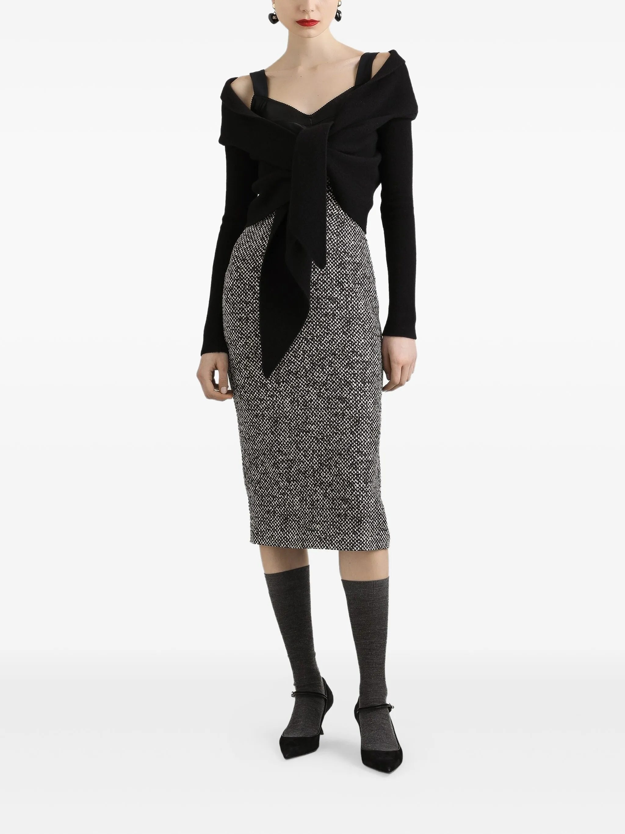 panelled midi dress