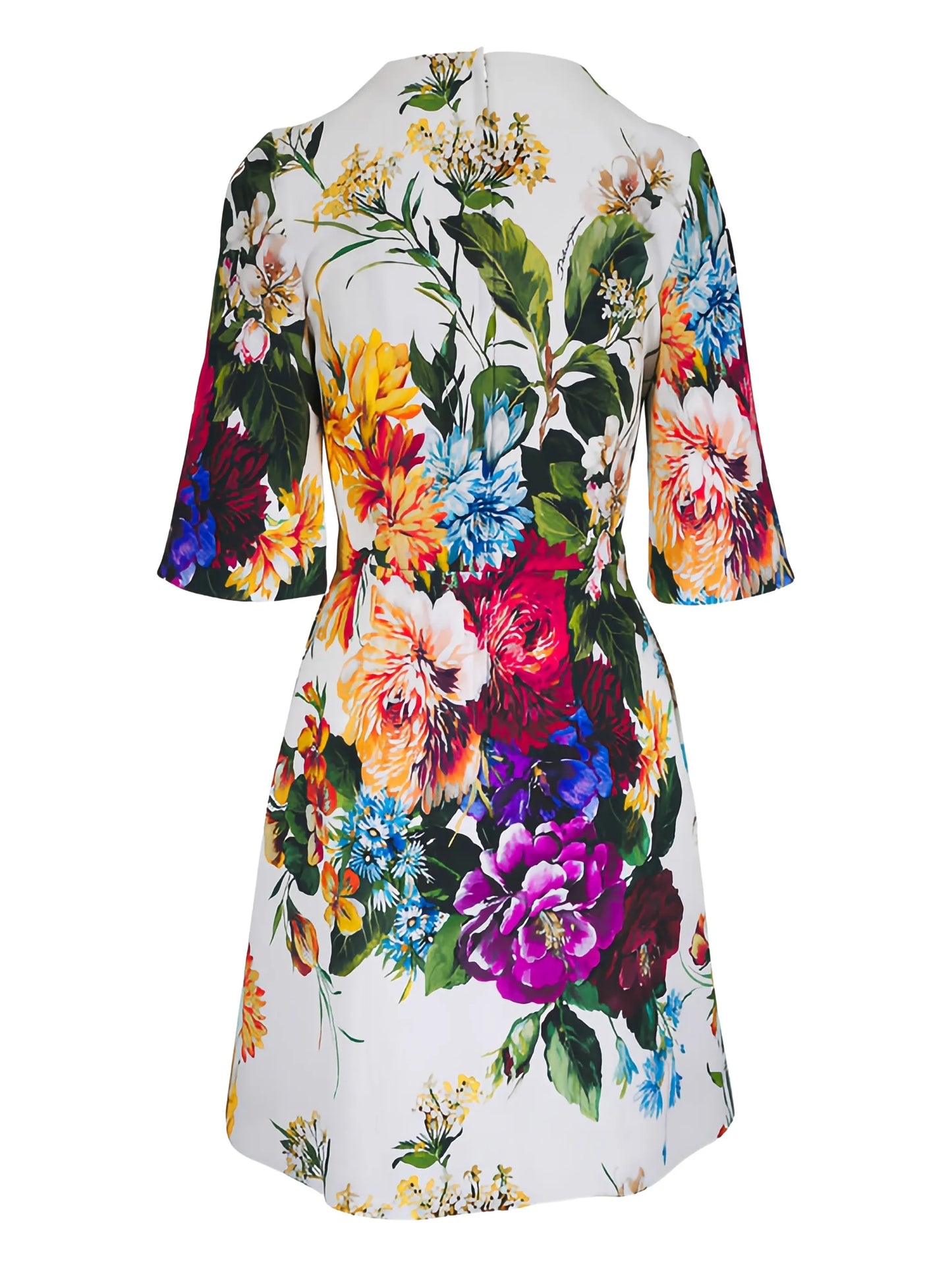 floral-print mini dress