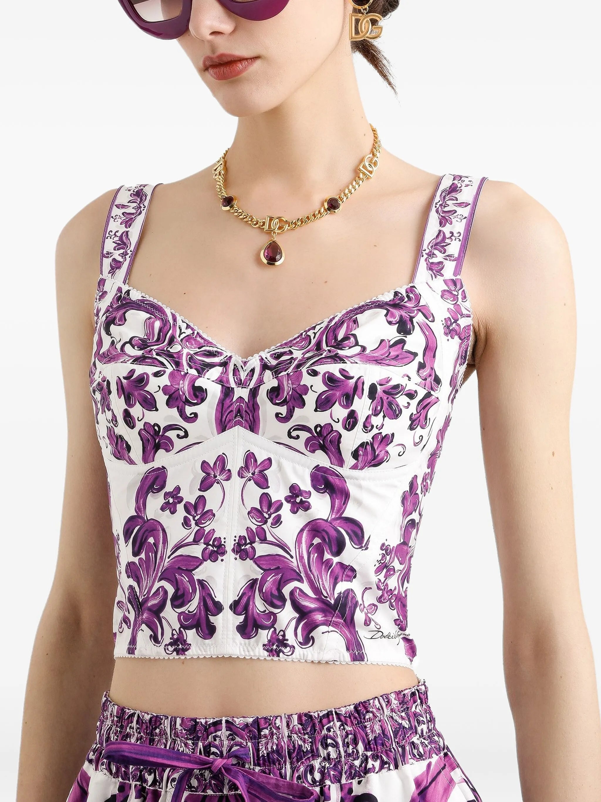 graphic-print top