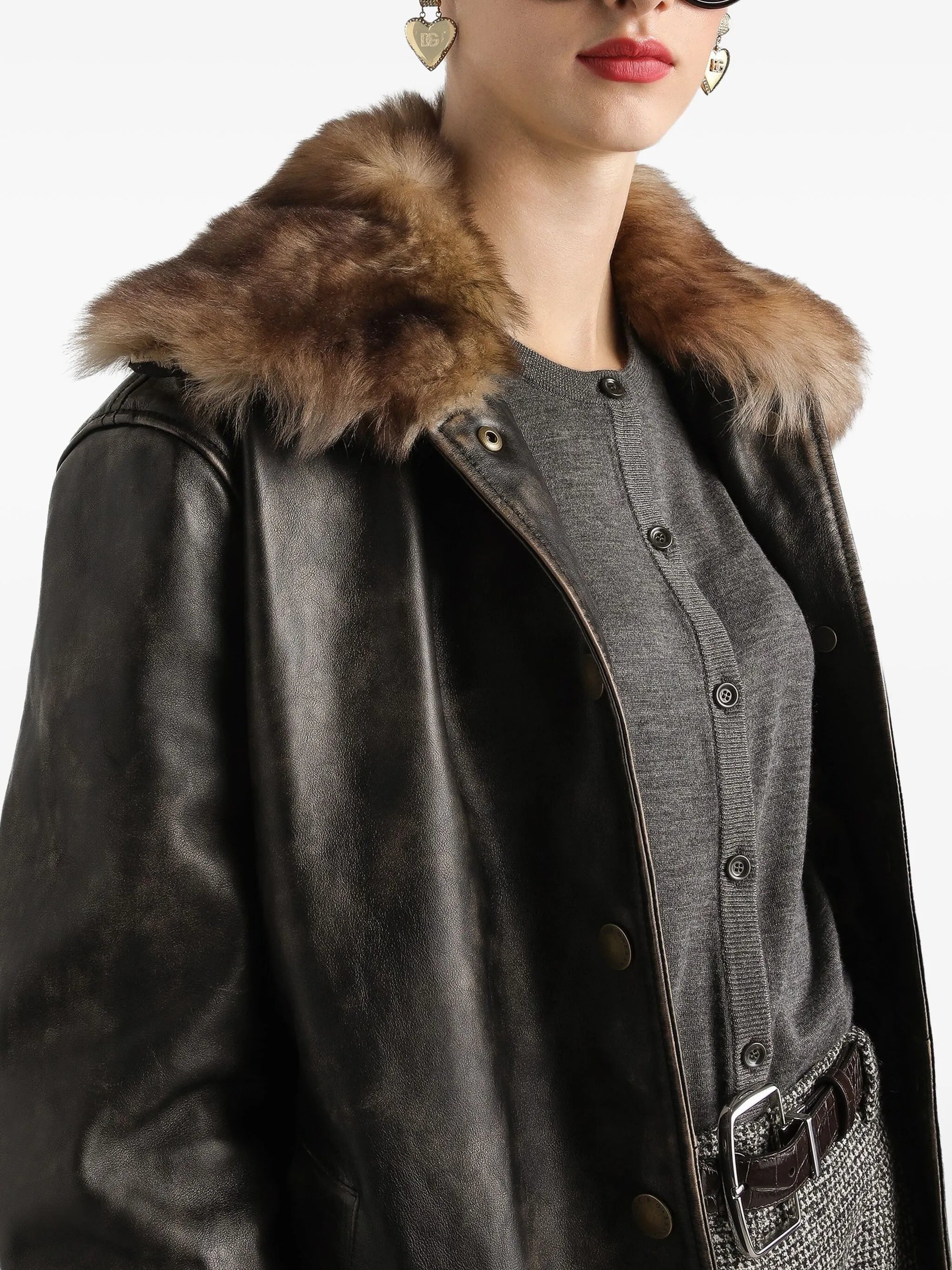 leather bomber jacket