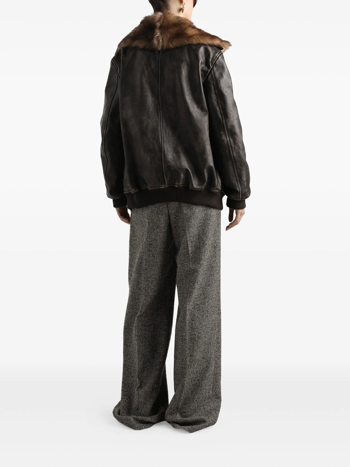 leather bomber jacket