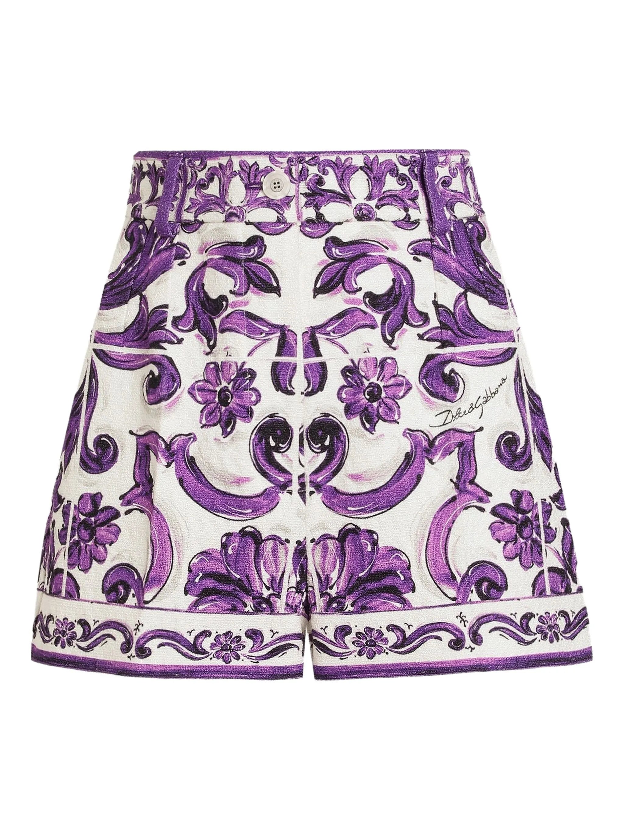 graphic-print shorts