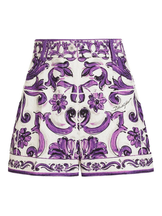 graphic-print shorts