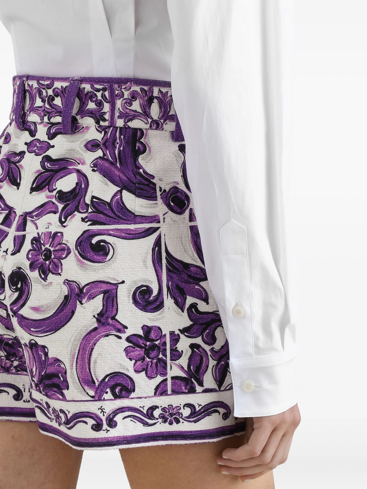 graphic-print shorts