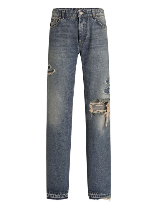distressed jeans