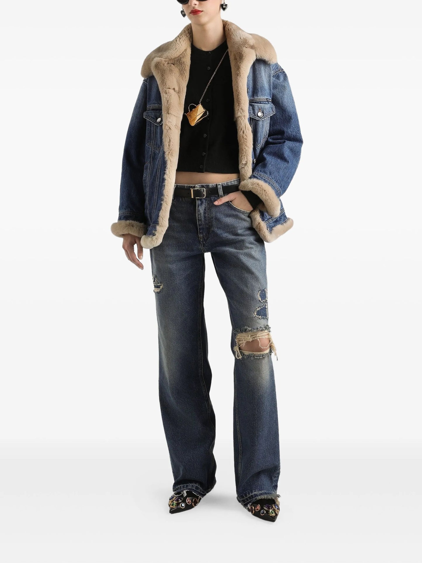 distressed jeans