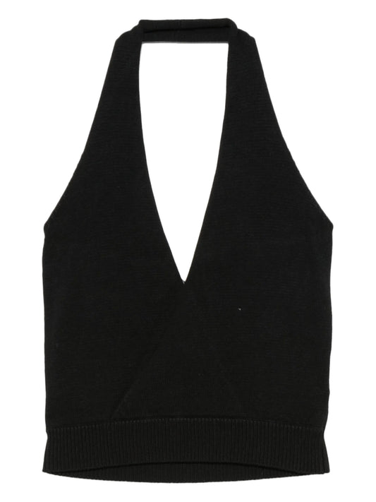 halterneck knitted top