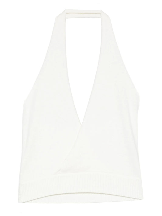 halterneck knitted tank top