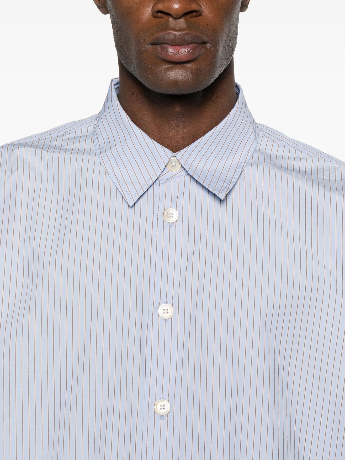 striped poplin shirt