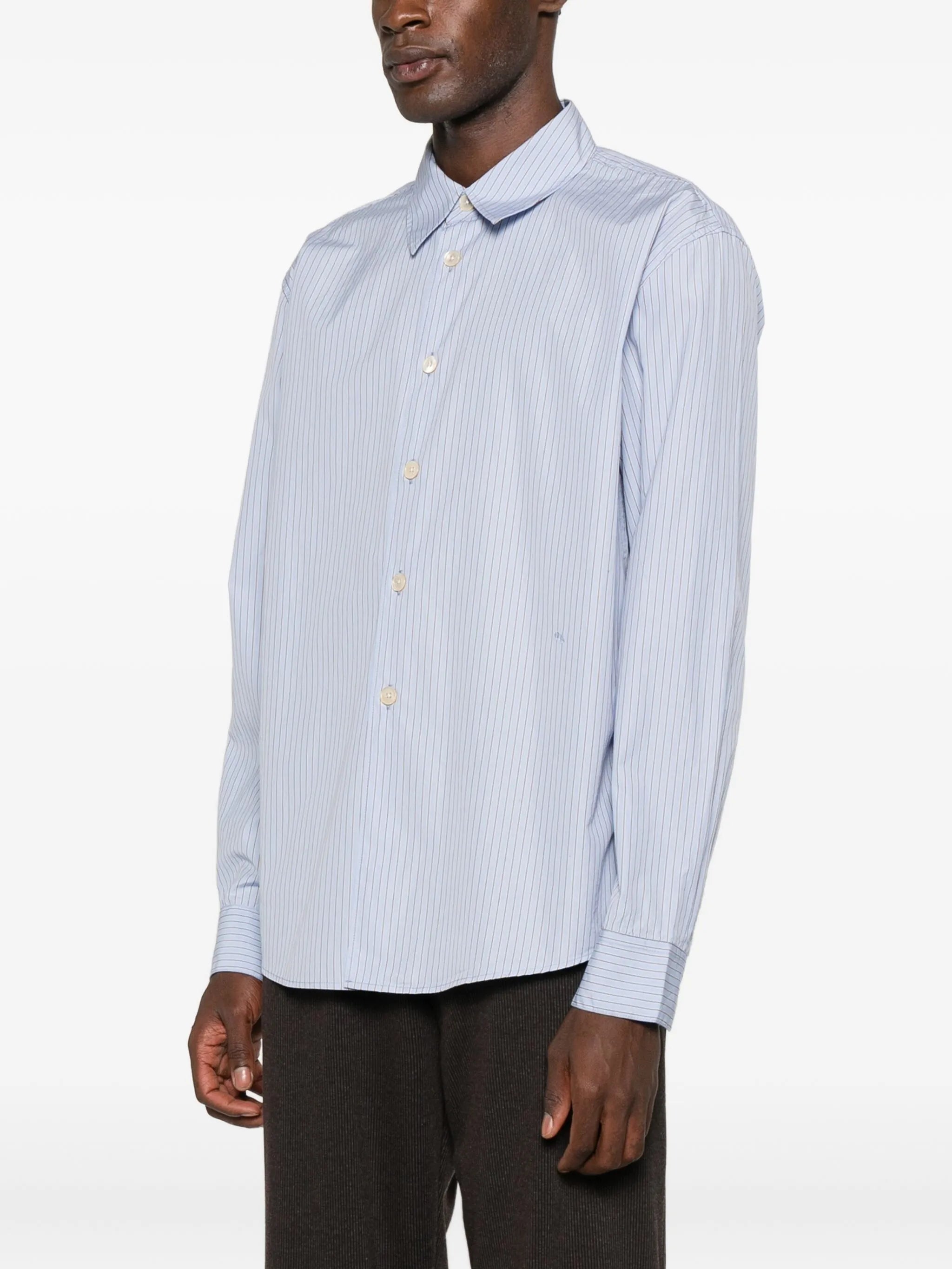 striped poplin shirt