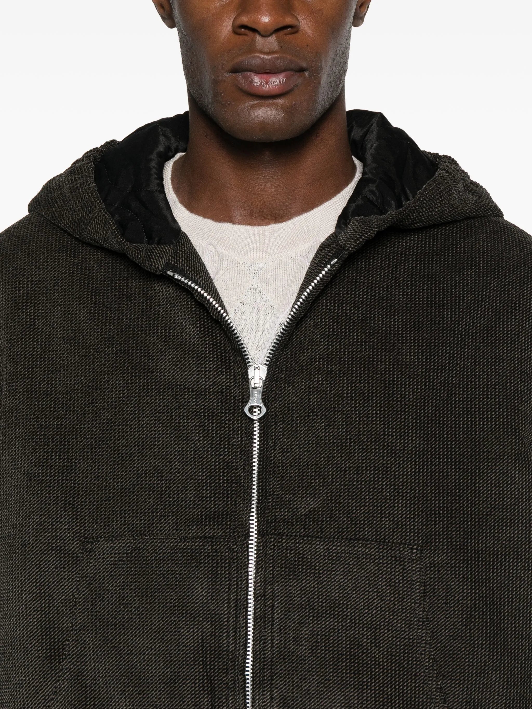 twill hooded jacket