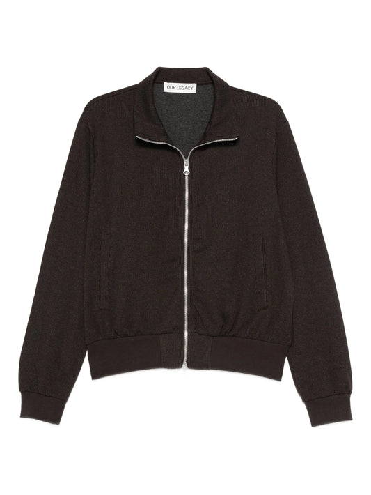pinstripe-pattern jacket