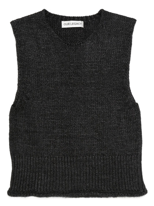 ribbed knitted tank top