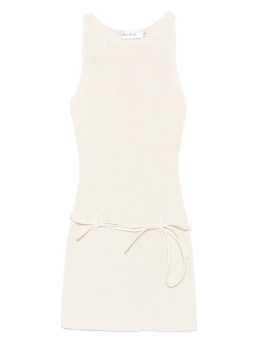 Zeal belted ribbed mini dress