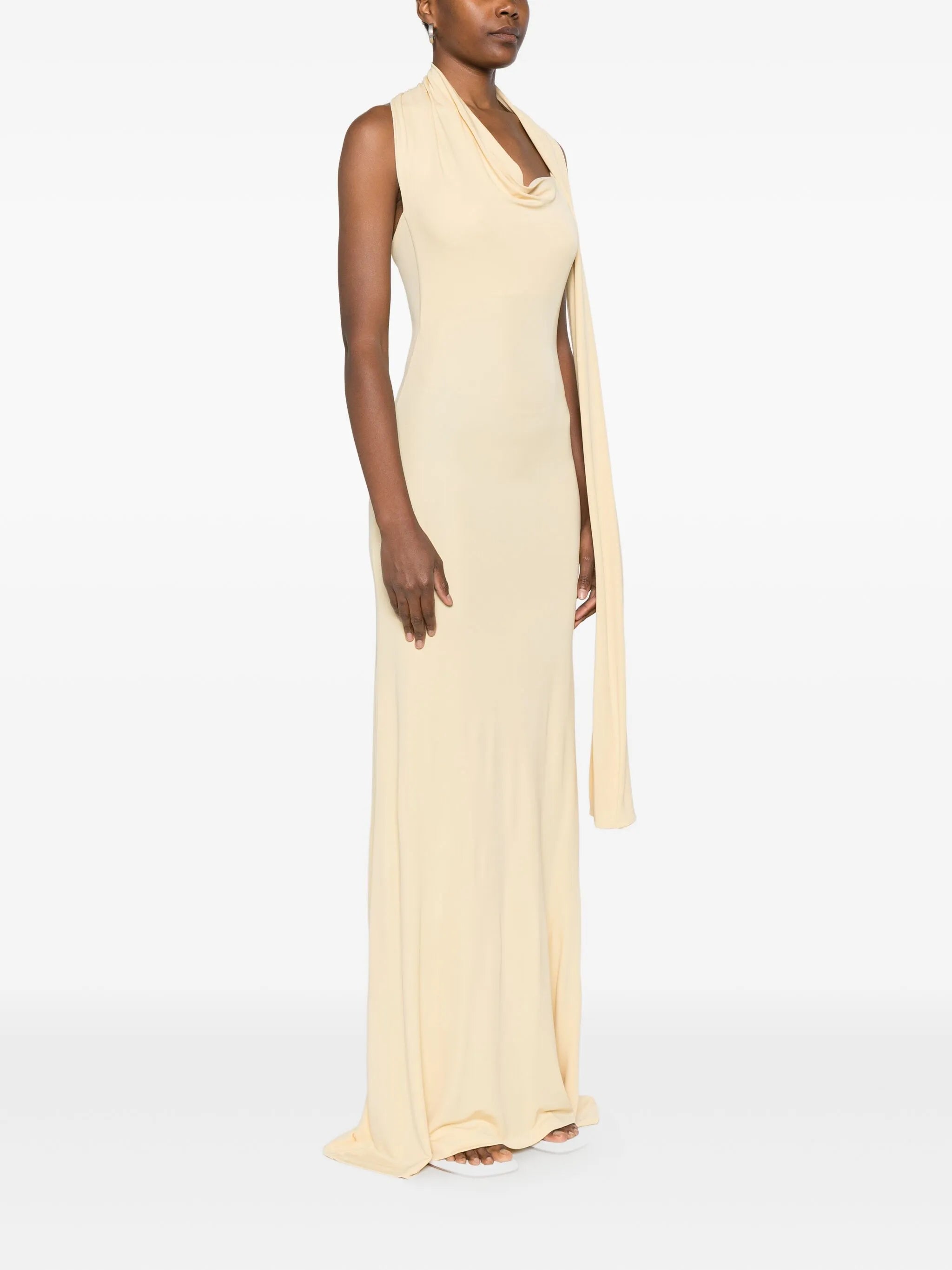 Wisp halterneck draped maxi dress