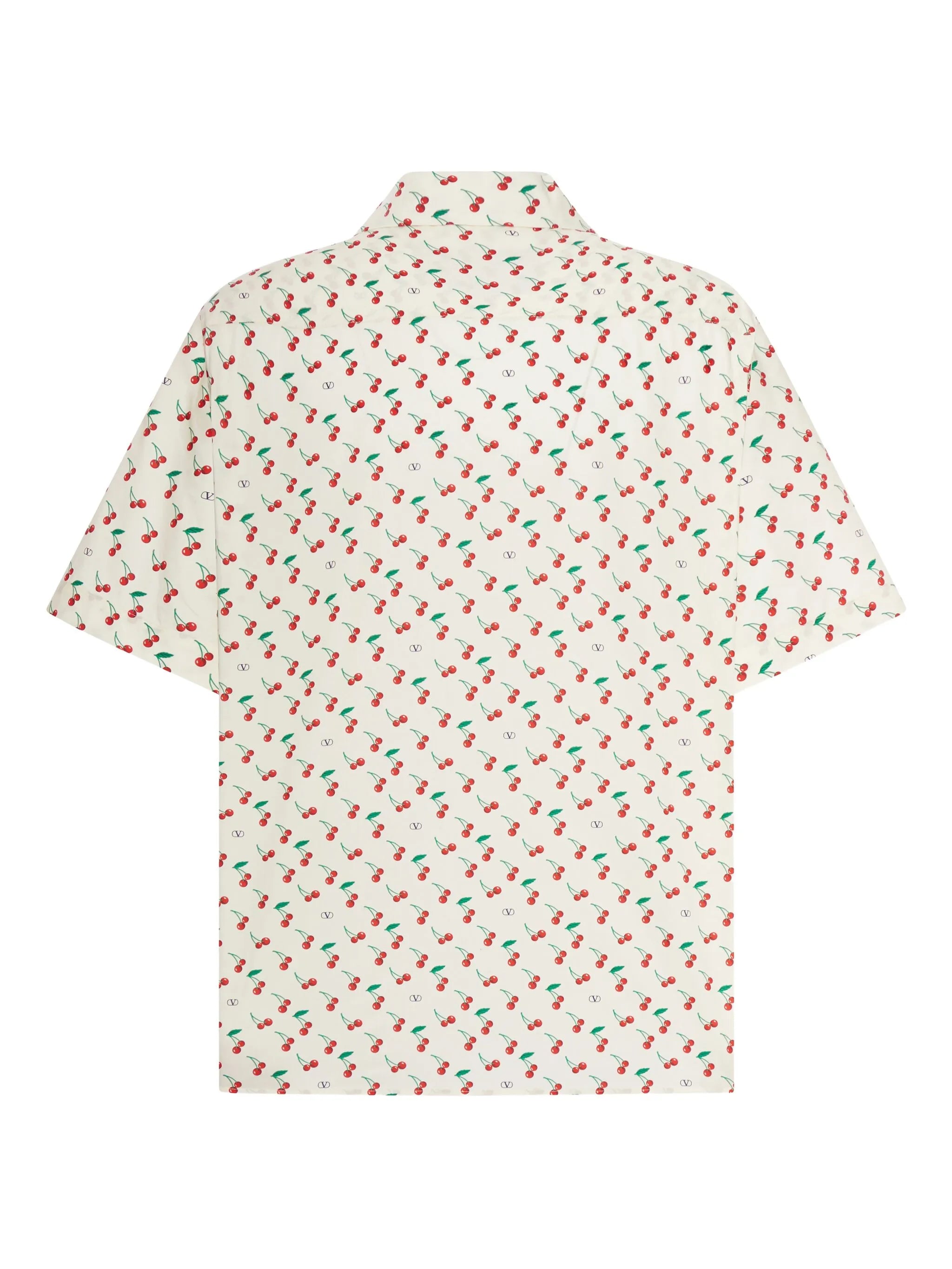 Cherryfic-print bowling shirt