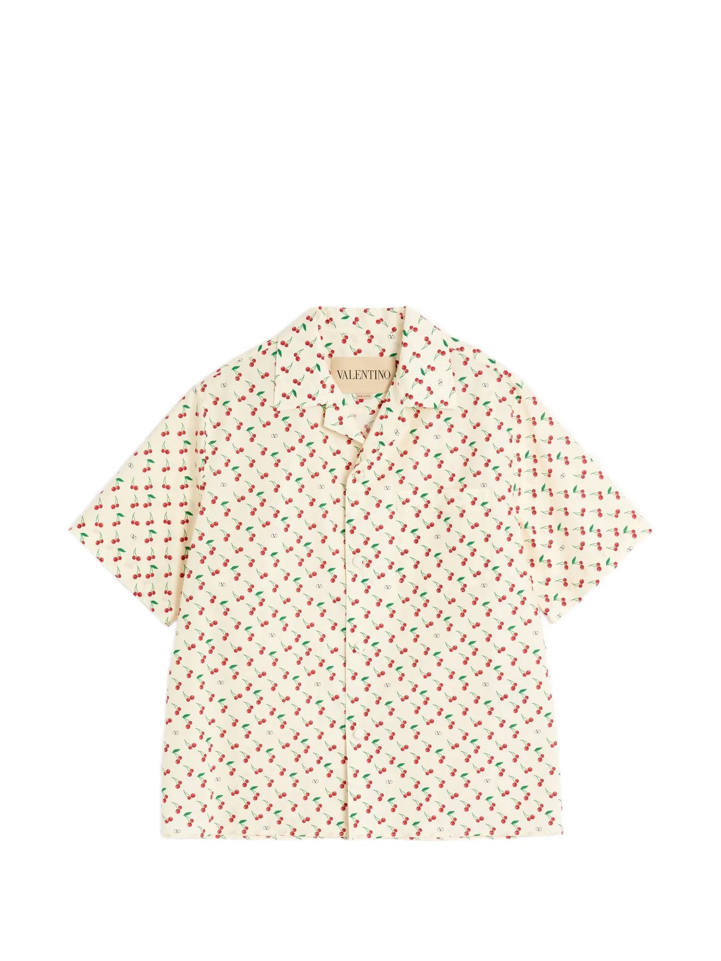 Cherryfic-print bowling shirt