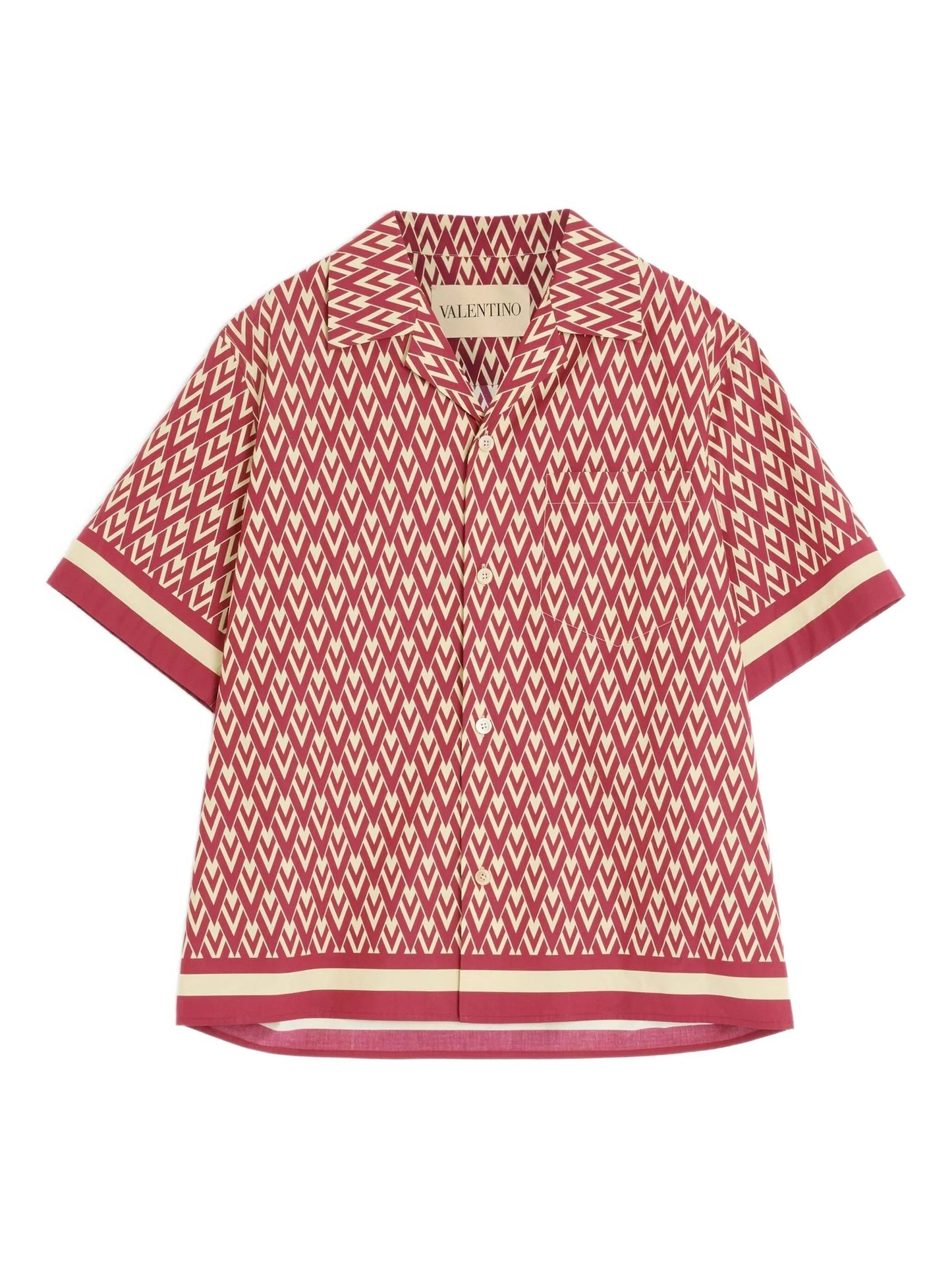 geometric print short-sleeve shirt
